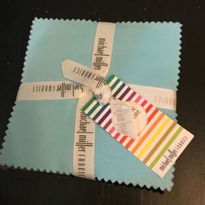 Michael Miller Fabrics Cotton Couture Solids 5 inch Charm Pack 42 Pieces Rainbow